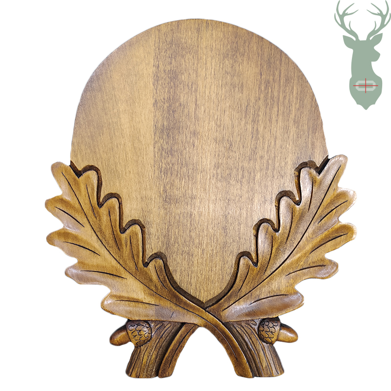 Hársfából készült trófea dísztalp - vaddisznó