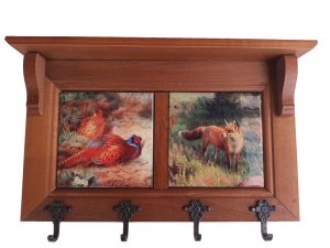 Hubert DeLuxe kulcs akasztó IV Fácánok - Róka