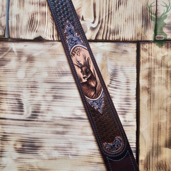 Bőr puska heveder - Őz