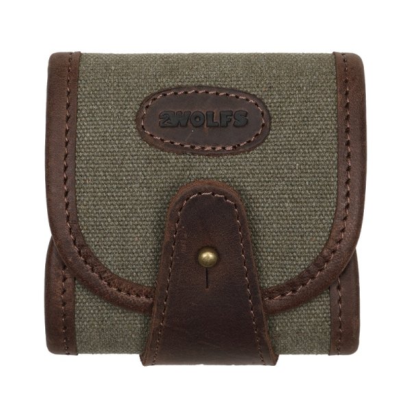 2wolfs ELAND - bőr lőszertartó zöld