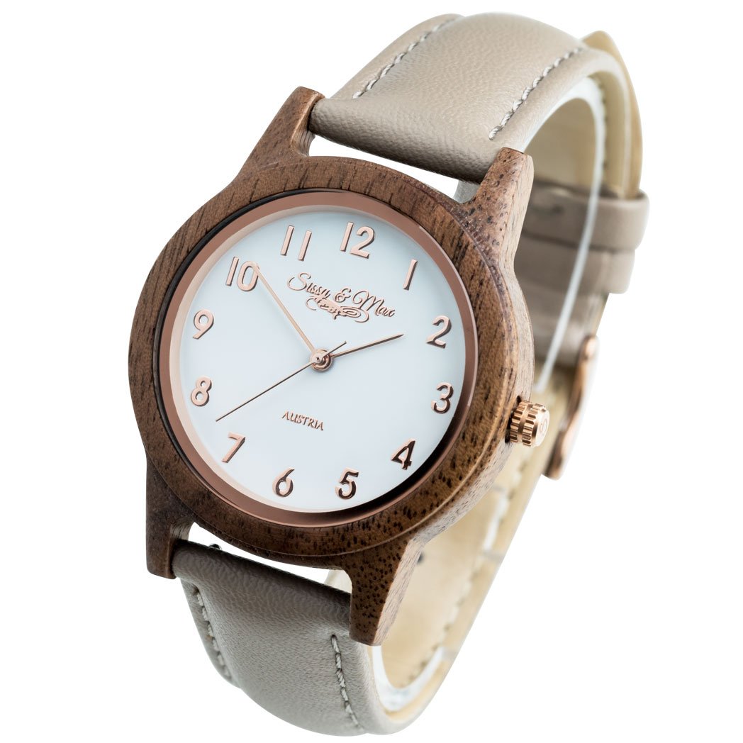 Sissy béžové fa karóra