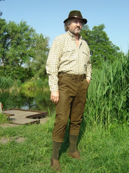 Bőr térdnadrág OLIVE