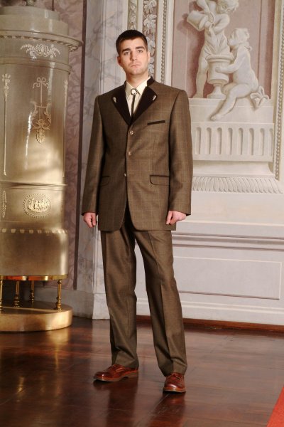 Samuel öltöny barna kockás