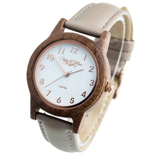 Sissy béžové fa karóra